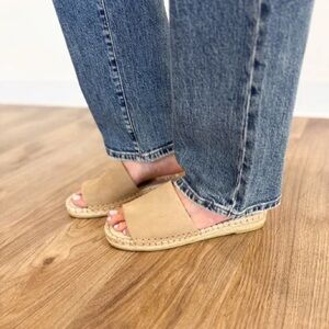 Toms Clarita suede flat espadrilles sandals size 9